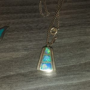 3 turquoise items